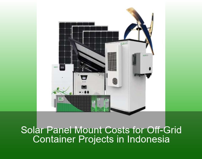 Solar Panel Mount Costs for Off-Grid Container Projects in Indonesia